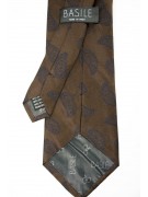 Brown Tie Designs Blue Cashmere - Basile - 100% Pure Silk