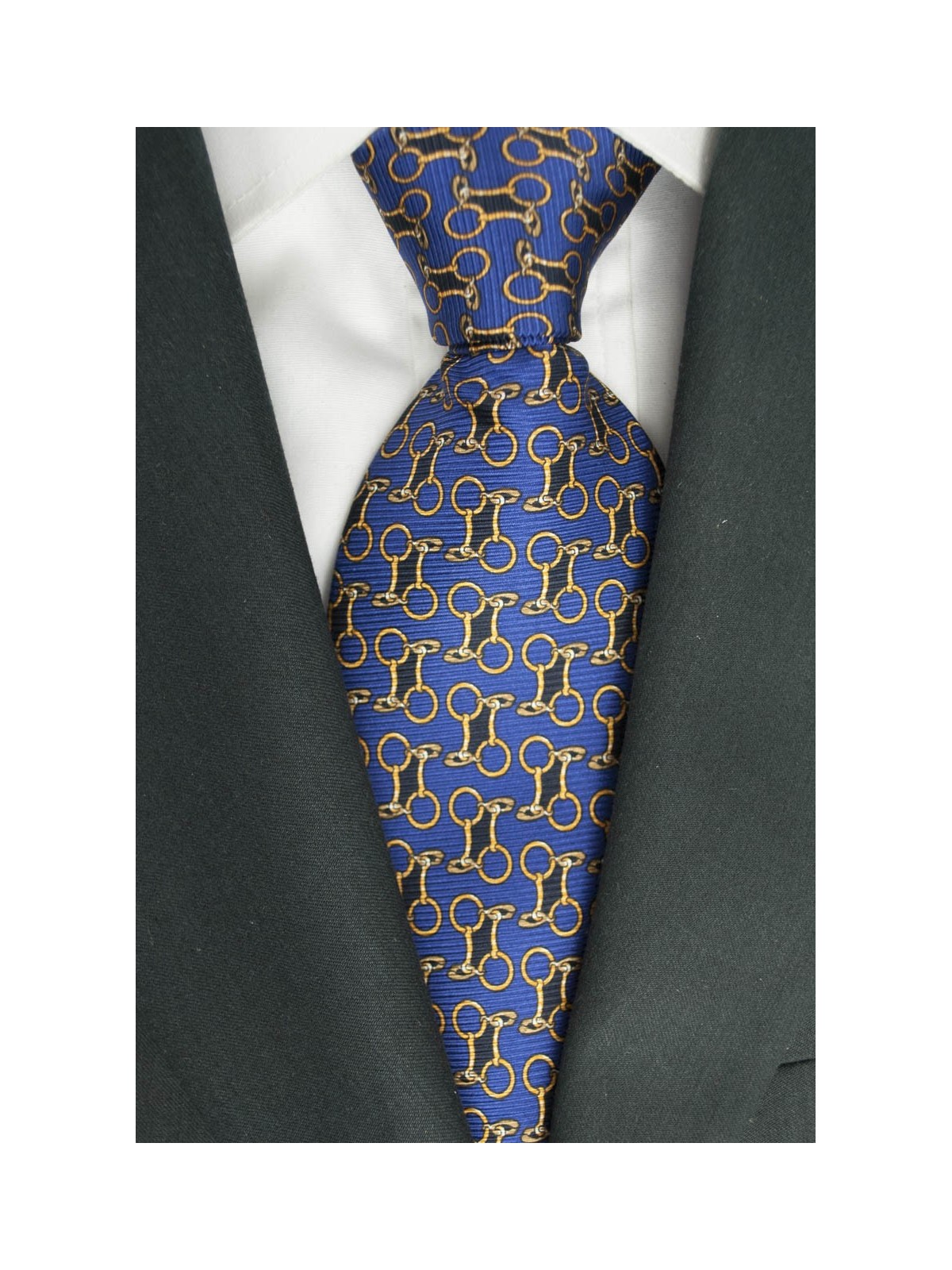 Blaue Krawatte Mit Kleinen Zeichnungen Lamborghini - 1018 - 100% Reine Seide