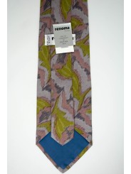 Tie Camouflage Green Pink Grey - 100% Pure Silk - Made in Italy