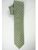 Green tie with Small designs in Dark Green - 100% Pure Silk - Made in Italy
