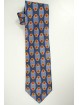 Krawatte Blau Blau Polka dot Rot - Les Copains 100% Reine Seide - Made in Italy