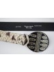 Cintura Avorio stampato pitone lunga 105 cm fibbia medaglione laccato con brillantini - taglie forti