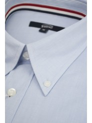 FilaFil Chemise boutonnée bleu clair pour homme - M 40-41