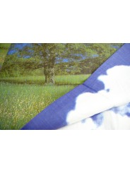 Parure Double Bed 2Piazze photo print-nature - 2 pillowcases, 1 fitted sheet from above
