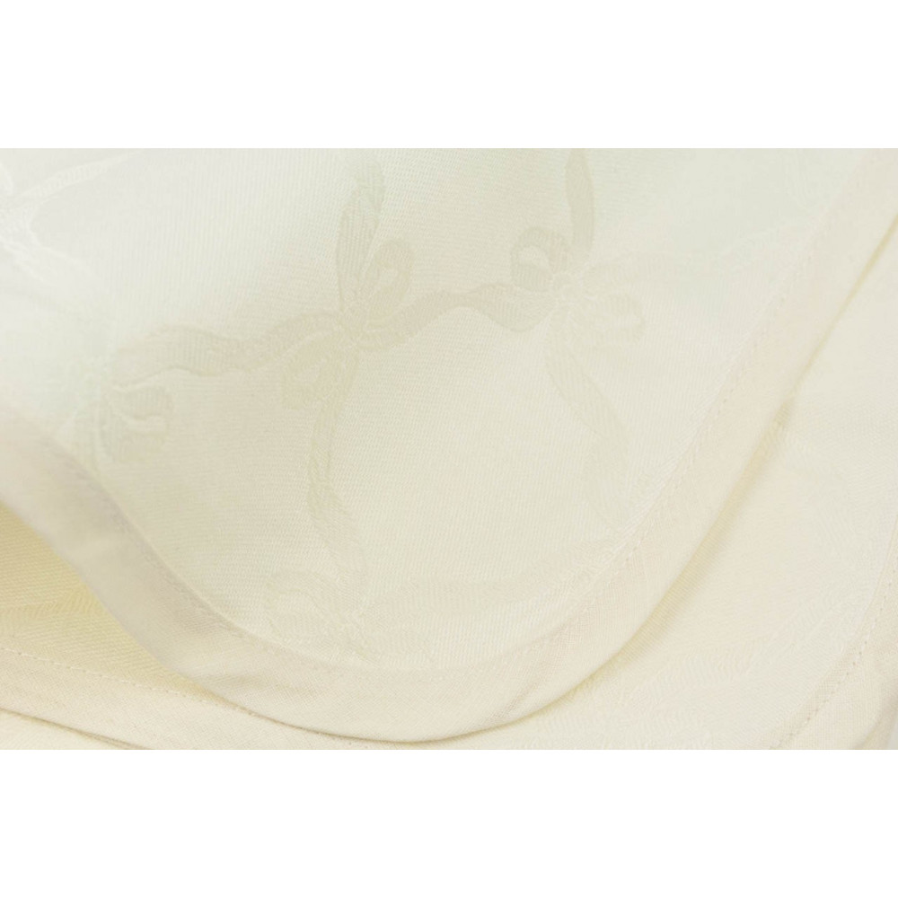 Rectangular Tablecloth x12 Light Yellow Love Knot 280x180 without napkins 8030