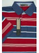 Ungaro Knitwear Polo Uomo M 48 a righe orizzontali rosse e blu - Mezze Maniche