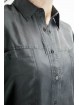 Camisa De Seda Pura Stonewash Negro Tintaunita - M - Manga Larga