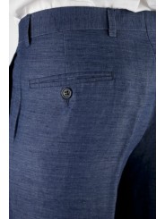 Pantaloni Uomo Classico Blu Inchiostro melange - Tasche Laterali - Frescolana 4StagioniFrescolana 4Stagioni
