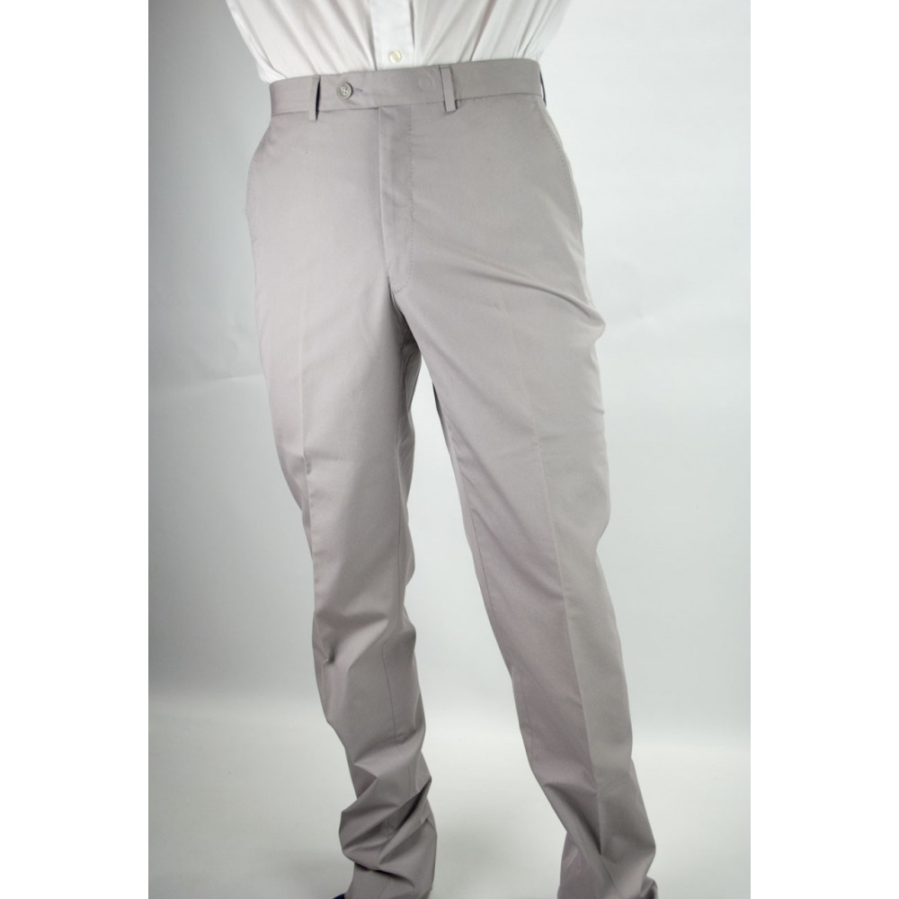 Pantaloni Uomo Classico taglia 46 Grigio Chiaro Cotone - PE