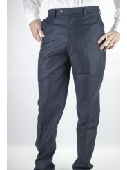 Pantaloni Uomo Classico taglia 46 Blu Scuro Raso Cotone - PE