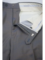Pantaloni Uomo Classico taglia 50 Cangiante Blu Giallo - Tasche Laterali - Frescolana 4Stagioni