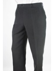 Pantaloni Uomo Classico taglia 50 Nero Lavagna - Tasche Laterali - Cotone StonewashPE