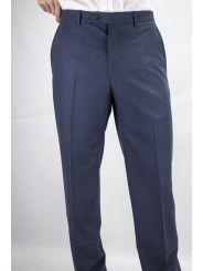 Pantaloni Uomo Classico taglia 50 Blu Navy Cotone - PE