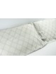 Pair Pillowcases Cotton Satin Jacquard Treillage Gray 52x92