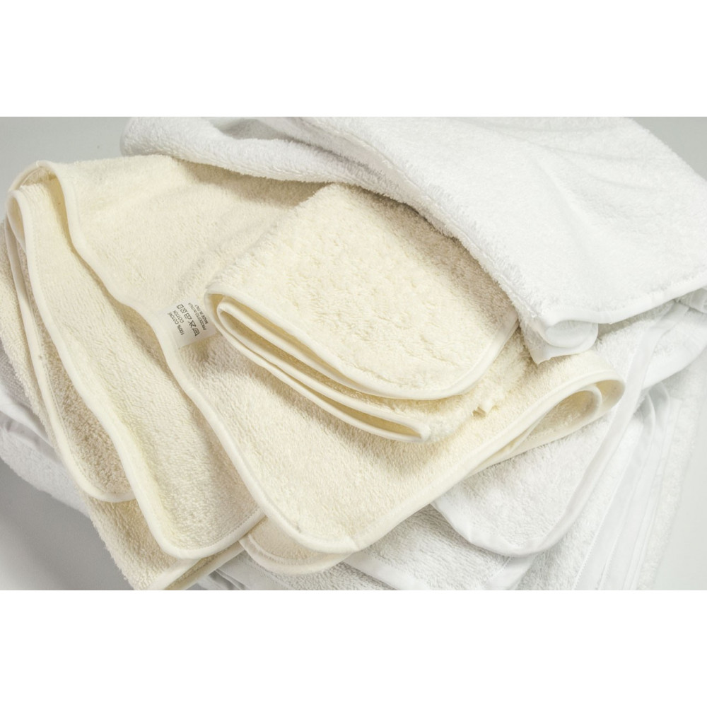 Asciugamani Bianco o Avorio tutte misure: Viso e Bidet, Telo Doccia Regular e Gigante