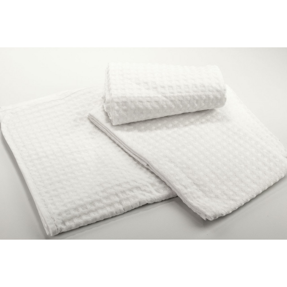 Honeycomb Face Towels + Bidet White Solid Color - Large cell