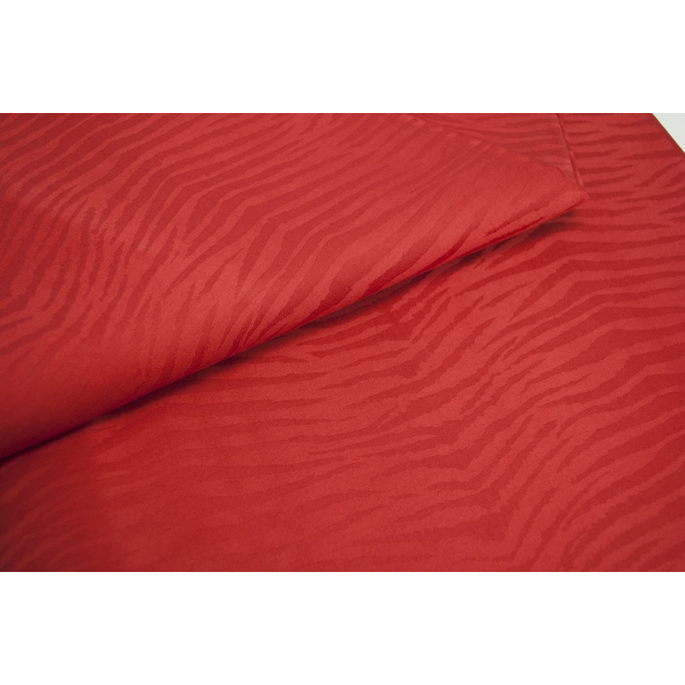Duvet cover Single Red Zebra Satin Cotton 155x250 without pillowcases 7058