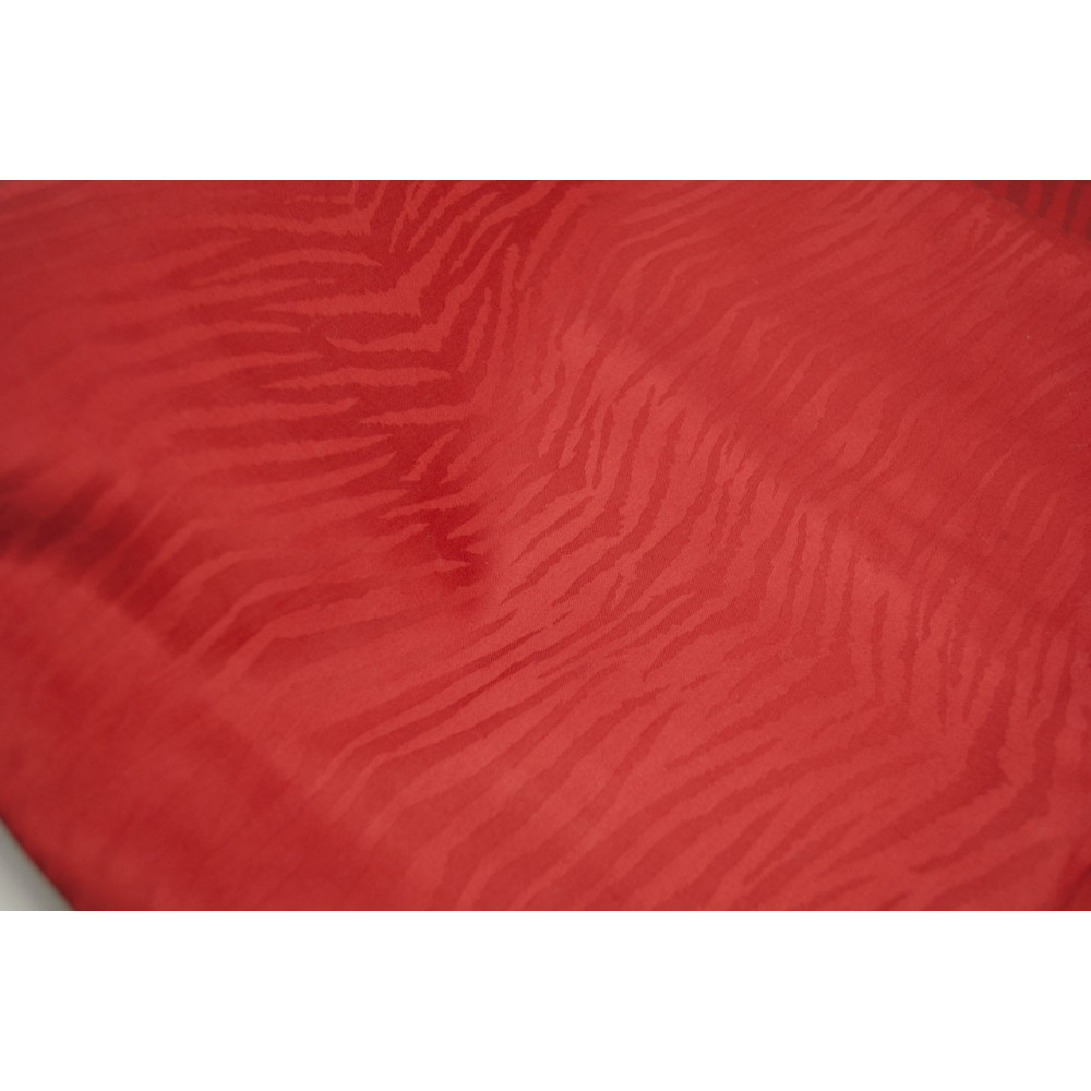 Duvet cover Single Red Zebra Satin Cotton 155x250 without pillowcases 7058
