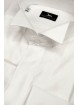Мужчынская кашуля-смокінг з каўняром "ластаўчын хвост" з белай глянцавай тканіны, памеры 39-46