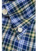 Camicia Uomo ButtonDown Quadretti Blu Giallo Scozzese Flanella - S M L XL XXL