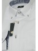 Men's Dress Shirt with Business collar - White with Blue trim - with pocket