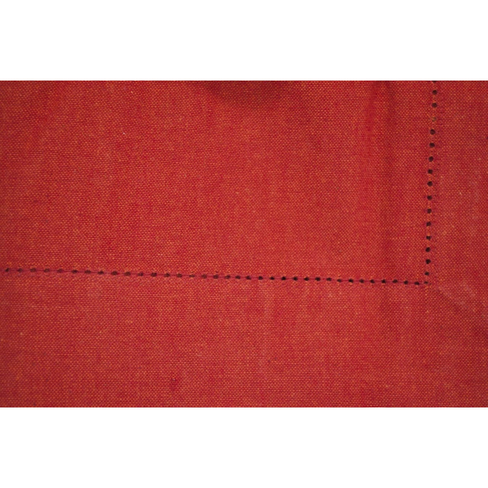 Rectangular Tablecloth x8 Red 140x240 ref. Hemstitch without napkins