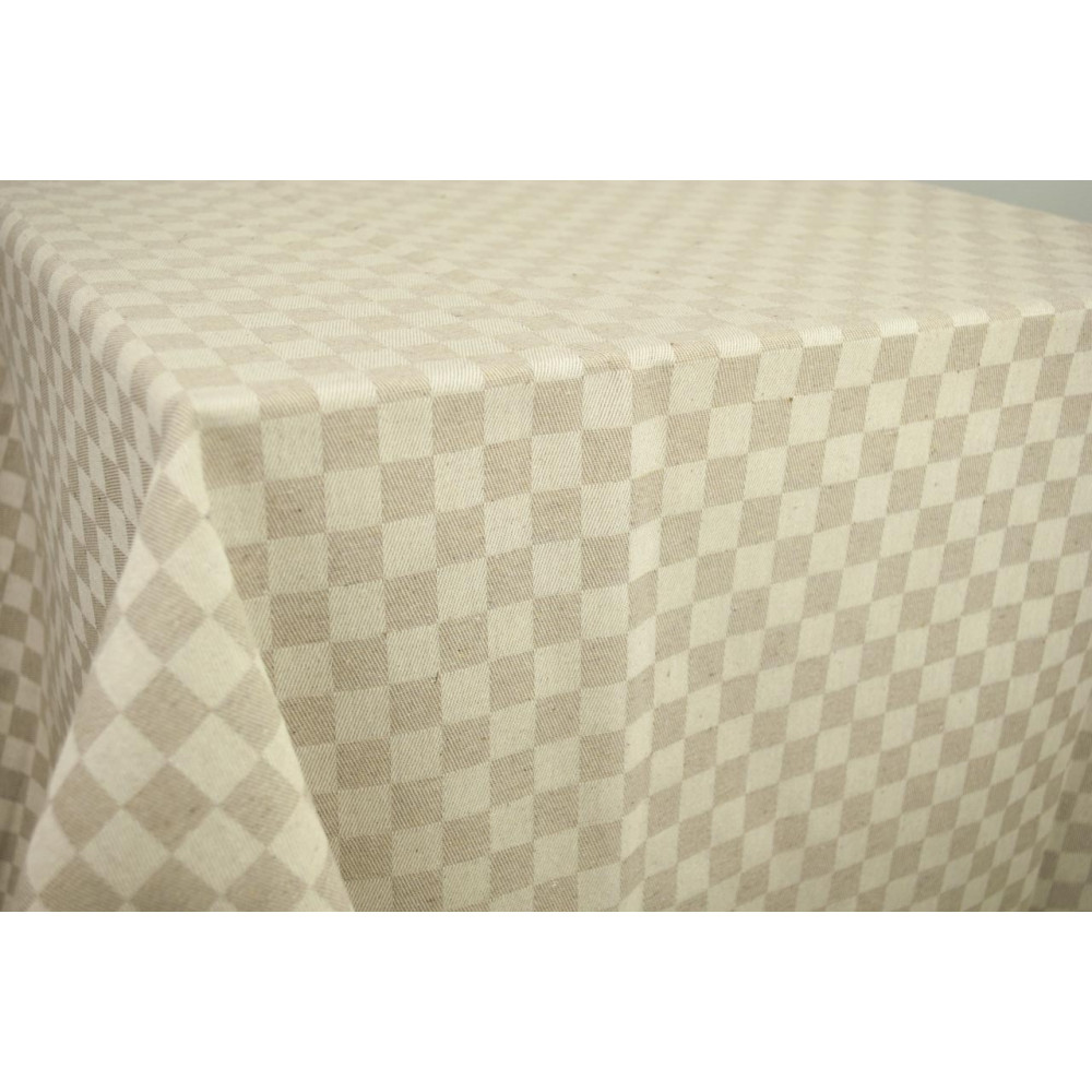 Mantel rectangular x6 Beige Natural Quadri Toscana 140x180 850100