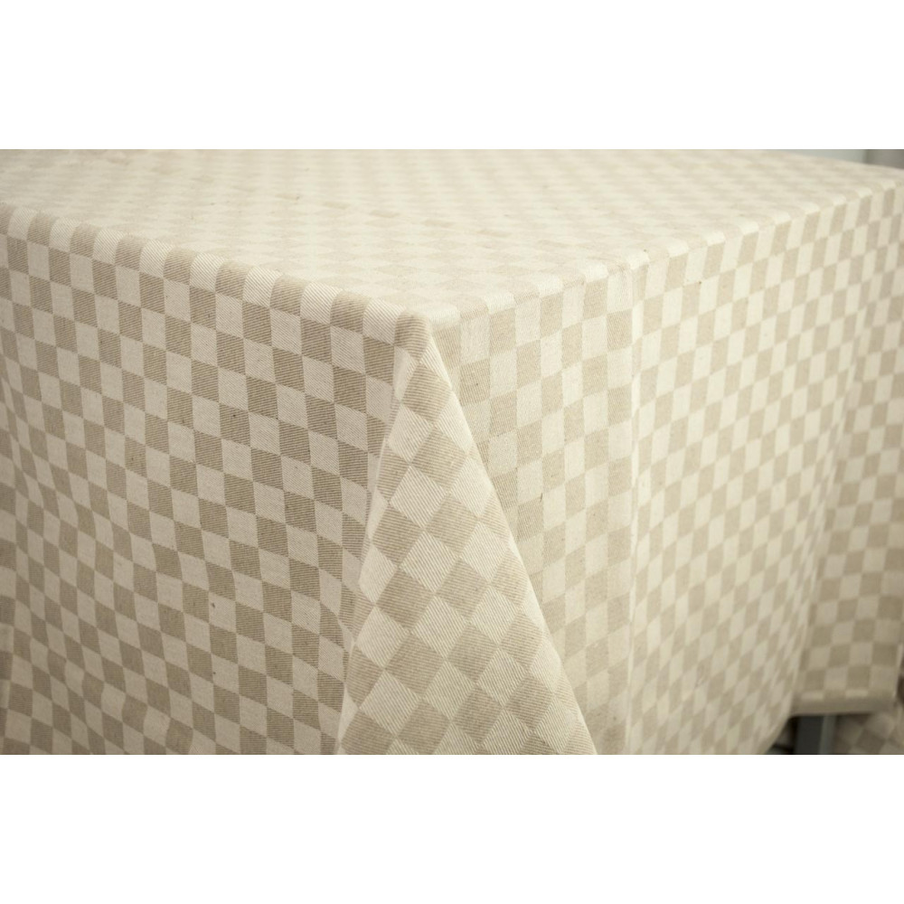 Mantel rectangular x6 Beige Natural Quadri Toscana 140x180 850100