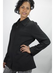 Jacket Woman Long type trench coat Zip size M - Black Frescolana - No Brand Sample