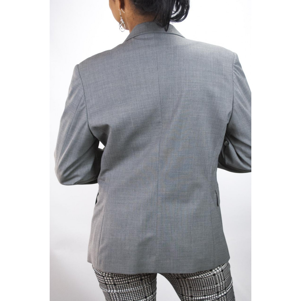 Blazer jacket Women's size 42 - Medium Gray Barbed Frescolana - No Brand Sample