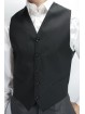 Classic Black Men's Vest with Frescolana Buttons - Sizes 46 48 50 52 54 56 58 60