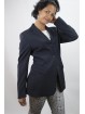 Blazer chaqueta Larga de las Mujeres de talla 42 - Azul Oscuro Frescolana - sin Forro - No hay ninguna Marca que Muestra