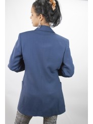 Blazer jacket Woman Patch Pockets size 42 - Light Blue Frescolana - No Brand Sample