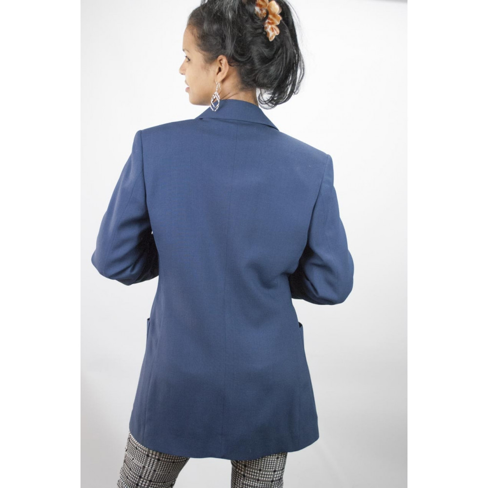 Blazer chaqueta de Mujer Bolsillos de Parche talla 42 - Luz Azul Frescolana - No hay ninguna Marca que Muestra