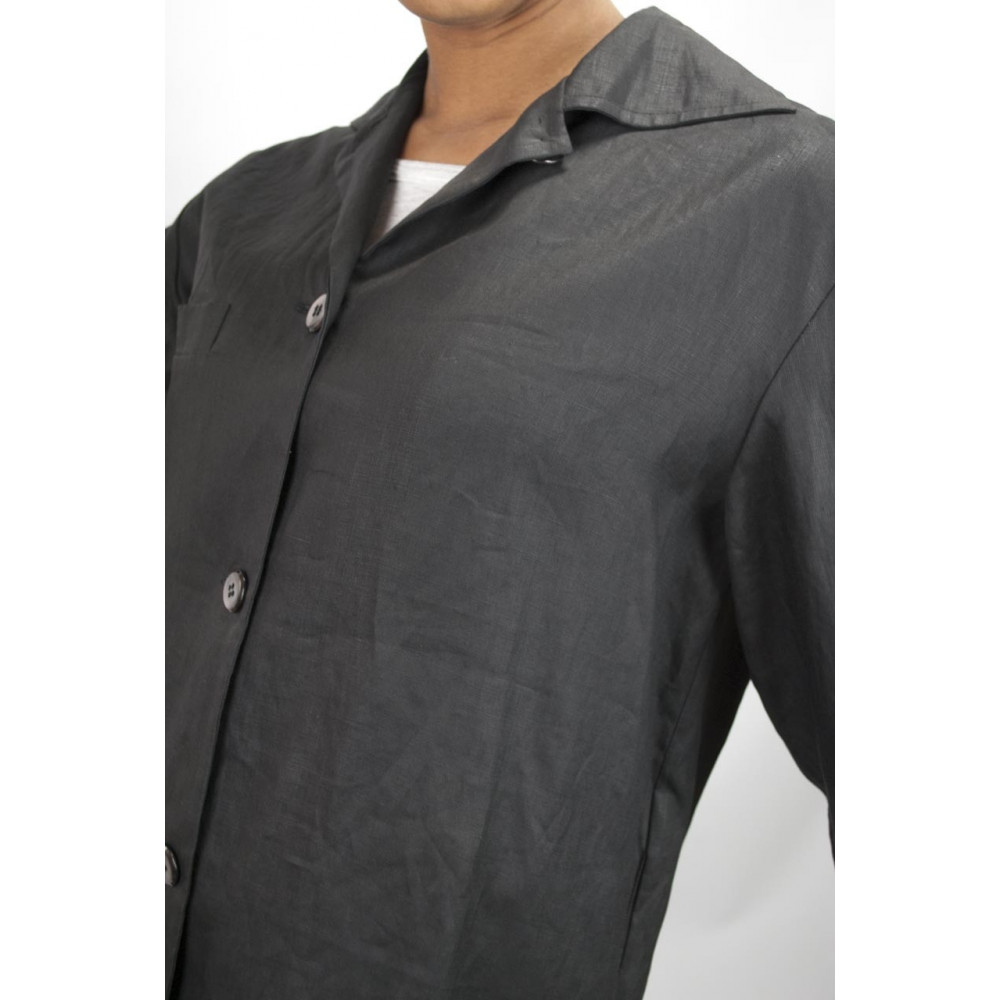 Short jacket Women's Pure Linen size 42 - Black - No Brand Sample