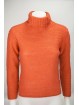 Mesh Women ' s Hoge Hals, Slanke S 42 Oranje 100% Cashmere - Wol Bouclé