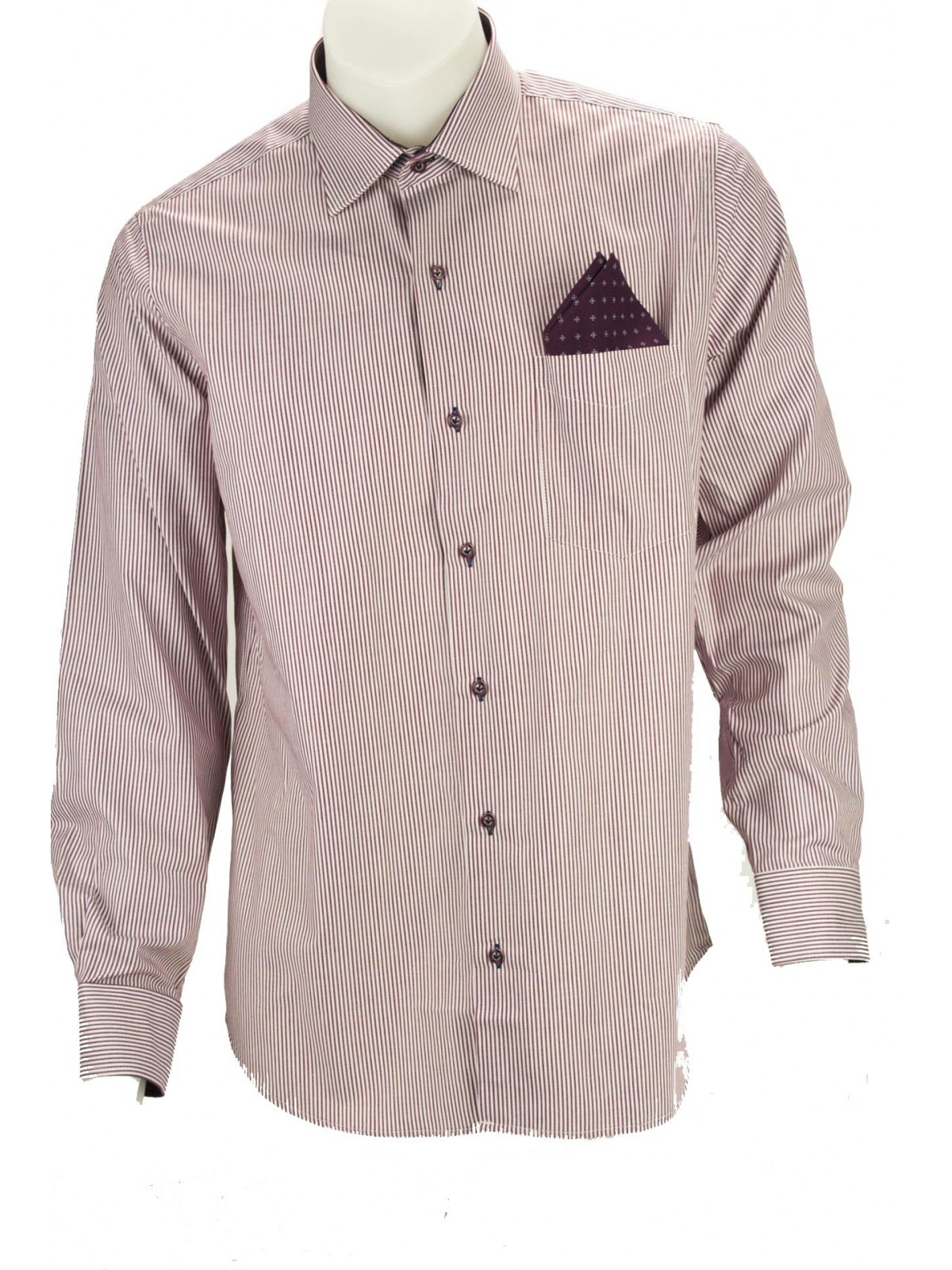 Elegant Men's Shirt 39 15½ Light blue woven fabric without pocket - Philo Vance