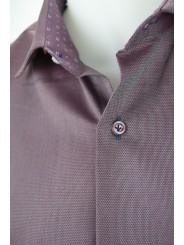 Camicia Uomo Bordeaux con Tessuto Armaturato - Philo Vance - Ravarino