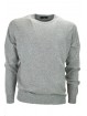 Men's Classic Crew Neck Pullover Mixed Cashmere Wool Thin 2 Yarns Knit
