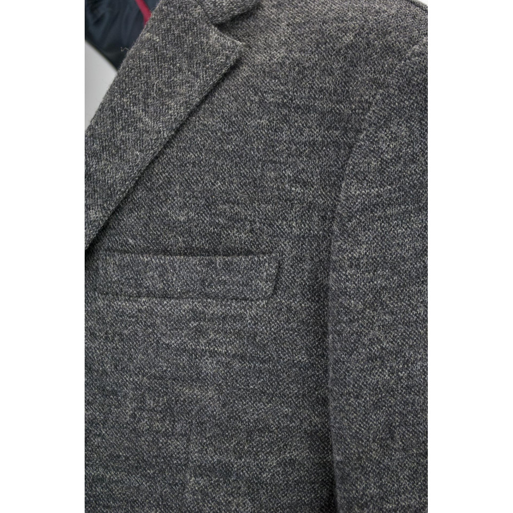 Men's Jacket 52 Dark Gray Grisaille Wool 2 Buttons - Slim Fit