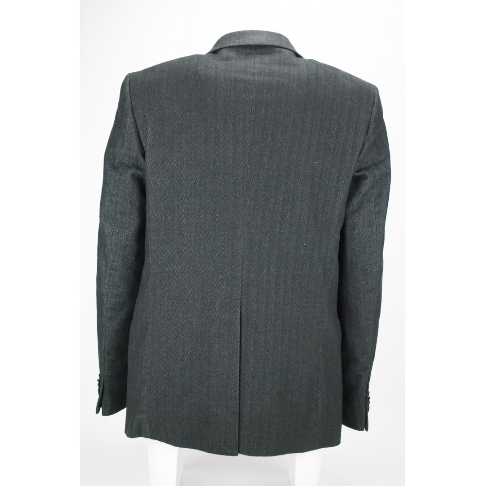 Jacket mens 52 Drop 8 Dark Gray Velvet Plug-in 2-Button placket - Classic Fit