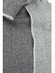 Gebreid herenjack 46 S grijs geometrisch patroon zwart wolmix 2 knopen - normale pasvorm