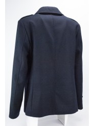 Double-Breasted Jacket Man 54 Dark Blue Wool Cloth - Classic Fit