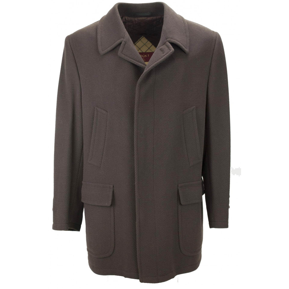 Abrigo de hombre de 50 L Paño de espina de lana marrón - Trajes, chaquetas y chalecos de hombre
