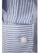 Chemise Homme Classique Popeline Rayée Bleu Blanc - Button Down - Grino