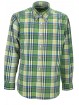 Klassiek Heren Overhemd Groen Geruit Poplin - Button Down - Grino
