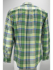 Klassiek Heren Overhemd Groen Geruit Poplin - Button Down - Grino