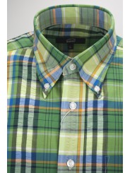 Classic Man Shirt Green Check Poplin - Button Down - Grino