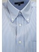 Camisa de Hombre Clásica de Popelín Rayado Celeste - Botones - Grino