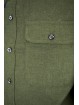 Classic Military Green Plain Light Flannel Herrenhemd - Grino